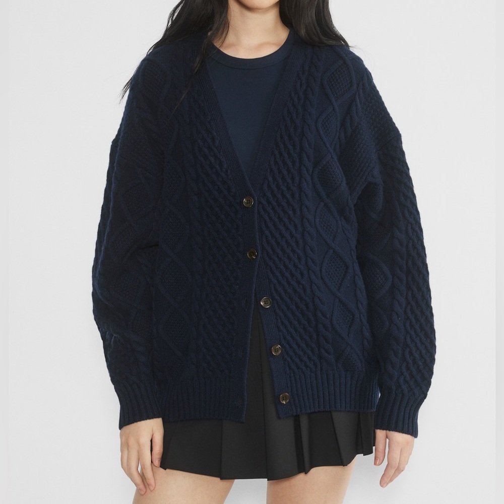 aritzia Sunday Best navy Peggy cardigan - Picture 2 of 5
